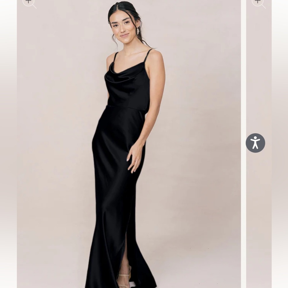 Revelry Black Nadia Bridesmaid Dress